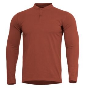 Triko ROMEO HENLEY 2.0 dlouhý rukáv ČERVENÉ vel. XS