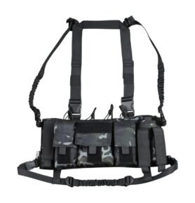 KOMBAT vesta taktická TROJAN CHEST RIG BTP BLACK