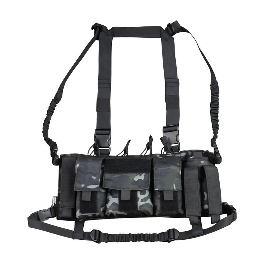 KOMBAT vesta taktická TROJAN CHEST RIG BTP BLACK