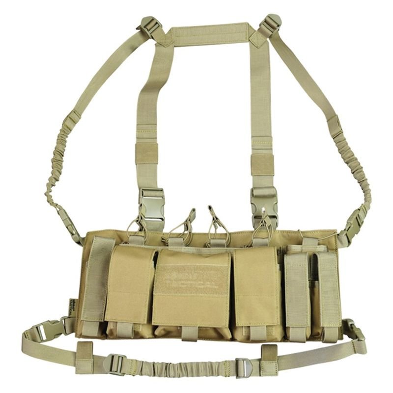 KOMBAT vesta taktická TROJAN CHEST RIG COYOTE