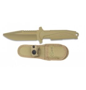 K25 nůž cvičný tréninkový PÍSKOVÝ s pouzdrem