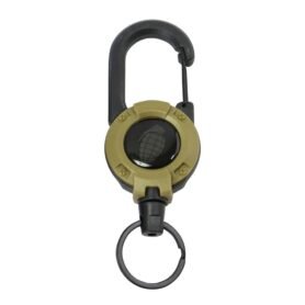 KOMBAT klíčenka HEAVY DUTY s navijákem a karabinou COYOTE