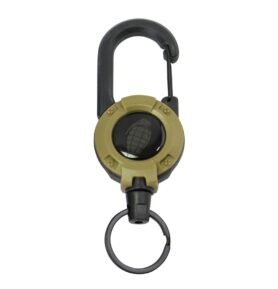 KOMBAT klíčenka HEAVY DUTY s navijákem a karabinou COYOTE