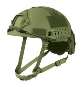 KOMBAT helma FAST výsadkářská plastová kompletní velcro ZELENÁ