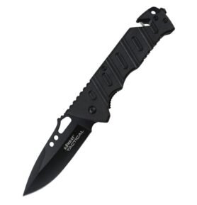 KOMBAT nůž zavírací TROOPER s rozbíječem a řezákem ČERNÝ