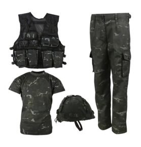 Komplet dětský taktický ARMY COMBO BTP BLACK vel. 9-10