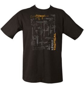 Triko TACTICAL GUN bavlněné ČERNÉ vel. XXL