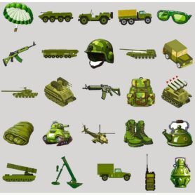 KOMBAT samolepky ARMY sada 50 kusů