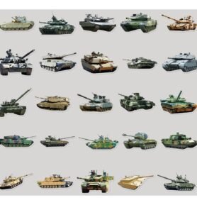 KOMBAT samolepky TANKY sada 50 kusů