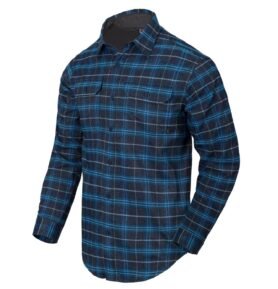 Košile GREYMAN dlouhý rukáv BLUE STONEWORK PLAID vel. 3XL