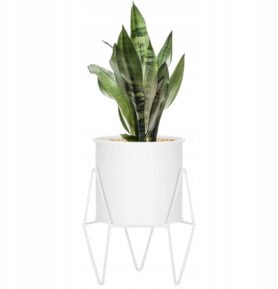 Květináč se stojanem 19 cm, bílý SPRINGOS ARTON