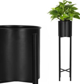 SPRINGOS Květináč se stojanem 74 cm COMET GA0196-XG černý