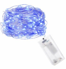 LED řetěz Nano - 2m, 20LED, 2xAA, modrá