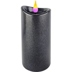 LED svíčka METAL černá