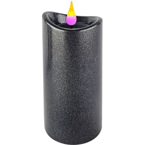 LED svíčka METAL černá