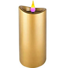LED svíčka METAL zlatá