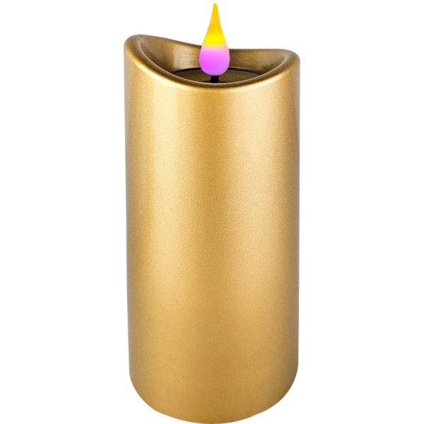 LED svíčka METAL zlatá