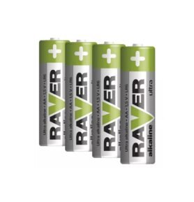 Baterie alkalická RAVER „tužková“ 1,5V AA / LR06 blistr 4ks