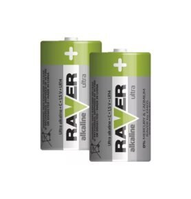 Baterie alkalická RAVER 1,5V "malé mono C" / LR14 blistr 2ks