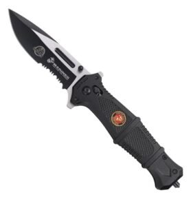 Nůž zavírací RAPID USMC kombinované ostří ČERNÝ