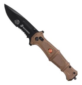 Nůž zavírací RAPID USMC kombinované ostří TAN