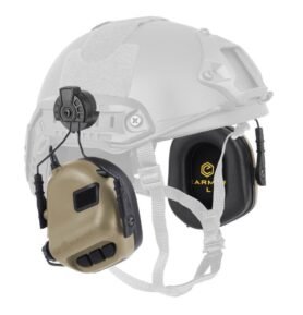 EARMOR sluchátka elektronická M31H PLUS s montáží na helmu COYOTE BROWN