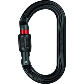 PETZL karabina OK s pojistkou SCREW-LOCK ČERNÁ