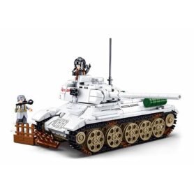 Sluban B0978 Sluban stavebnice STŘEDNÍ TANK T-34/85 BÍLÝ