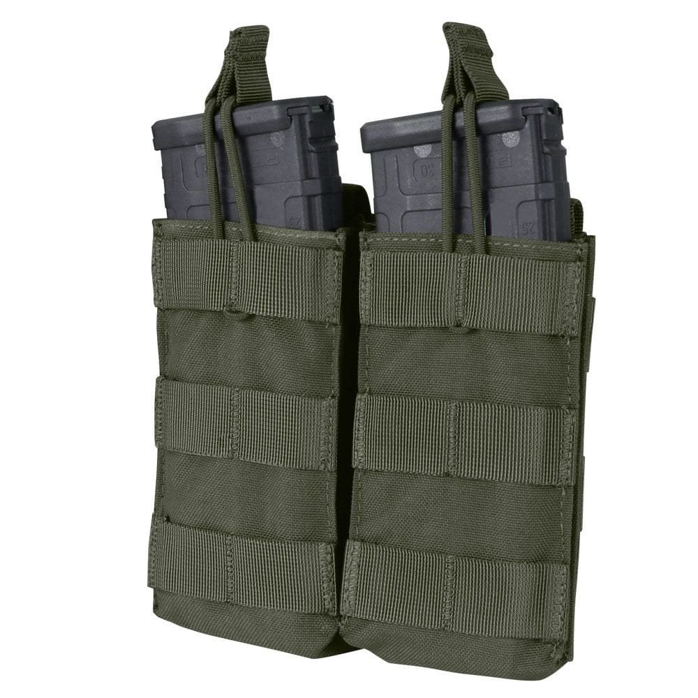 CONDOR OUTDOOR sumka MOLLE dvojitá na zásobníky 2xM4 otevřená RANGER GREEN