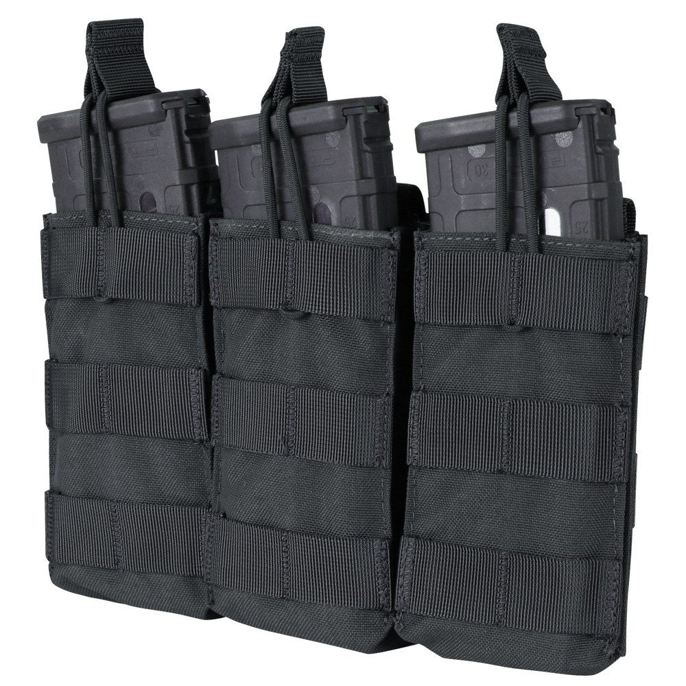 CONDOR OUTDOOR sumka MOLLE trojitá na zásob. 3xM4 otevřená ČERNÁ