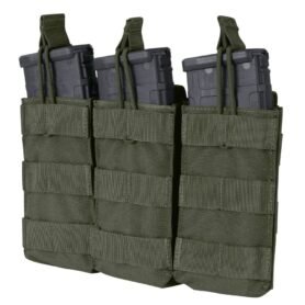 CONDOR OUTDOOR sumka MOLLE trojitá na zásob. 3xM4 otevřená RANGER GREEN