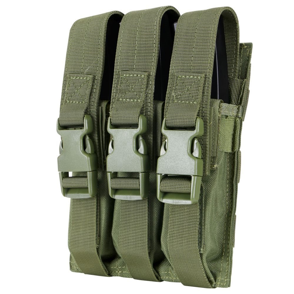 CONDOR OUTDOOR sumka MOLLE trojitá na zásobníky MP5 ZELENÁ
