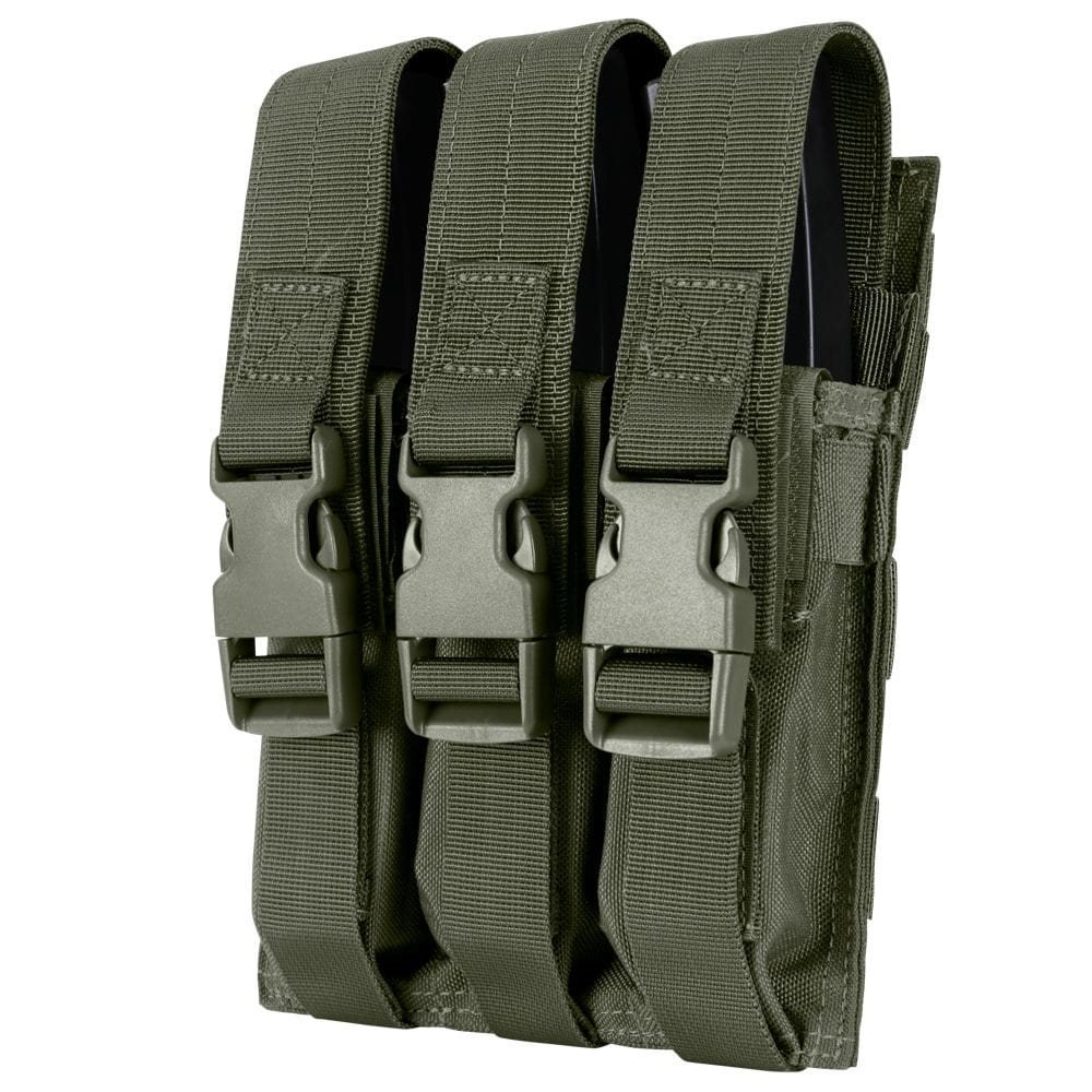 CONDOR OUTDOOR sumka MOLLE trojitá na zásobníky MP5 RANGER GREEN