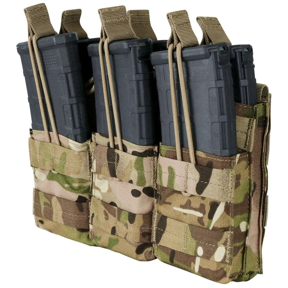CONDOR OUTDOOR sumka MOLLE trojitá na zásob. 6xM16 otevř. MULTICAM