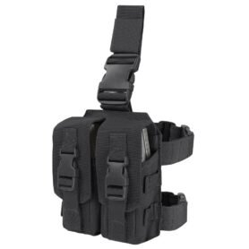 CONDOR OUTDOOR sumka na zásobníky 2xM4 stehenní DROP LEG ČERNÁ