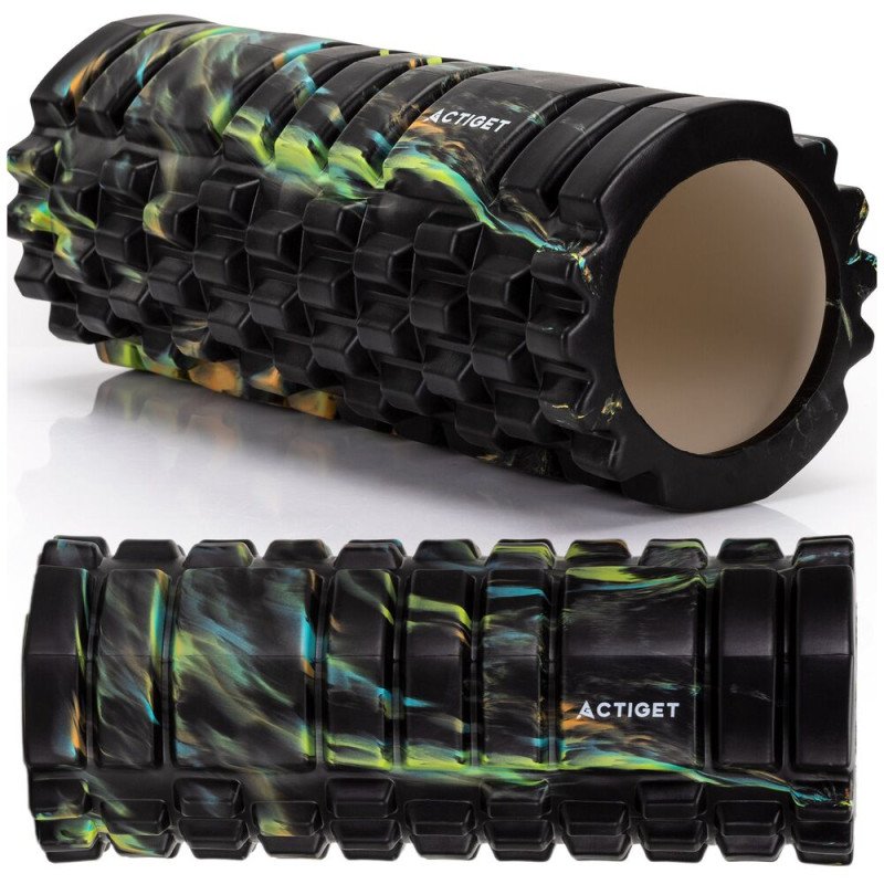 Masážní válec střední tvrdost ACTIGET ACT0033 černo-zelený