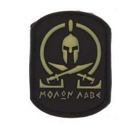101INC nášivka MOLON LABE plast ČERNÁ