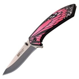 MTech USA nůž zavírací BUTTERFLY hladké ostří RŮŽOVÝ