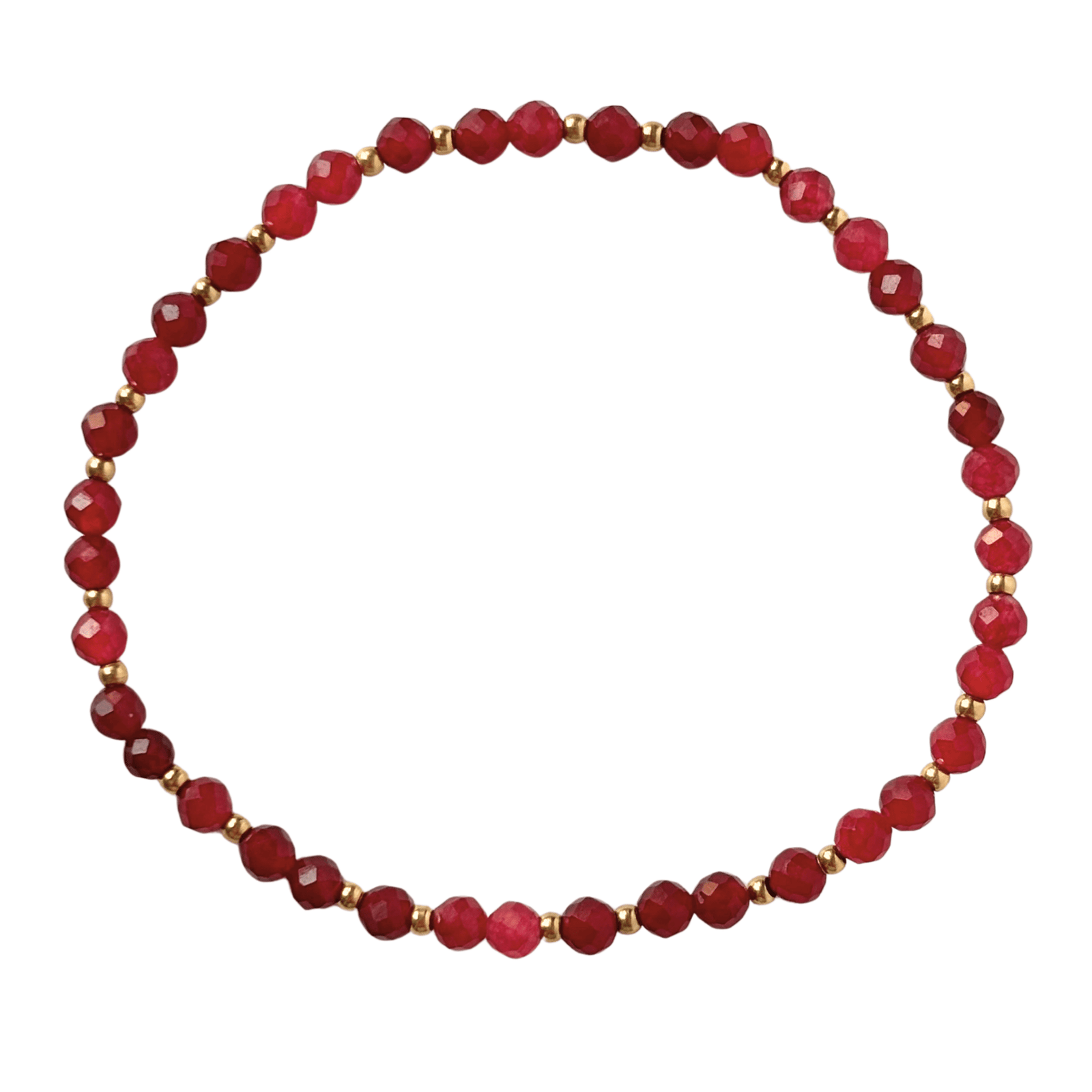 Náramek z vínového rubínu