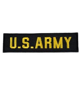 NAVYS nášivka US ARMY - ČERNÁ se žlutou nití