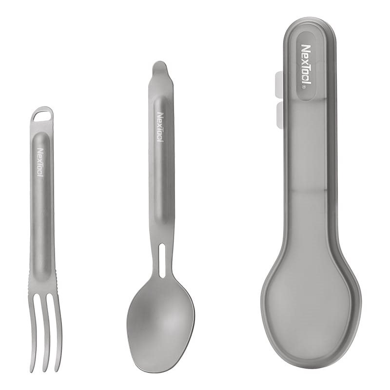 NexTool příbor titanový NEX 2ks s obalem
