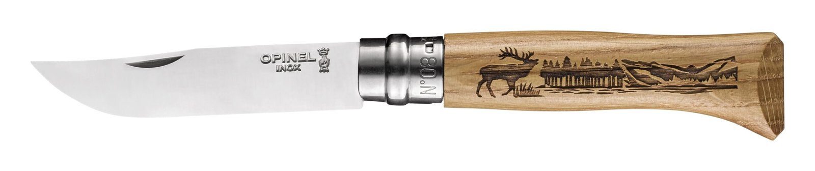Opinel Zavírací nůž N°08, Animalia Deer 8,5 cm 002332