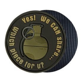 Helikon-Tex nášivka GRANÁT "WE CAN SHARE" velcro plastová HNĚDÁ