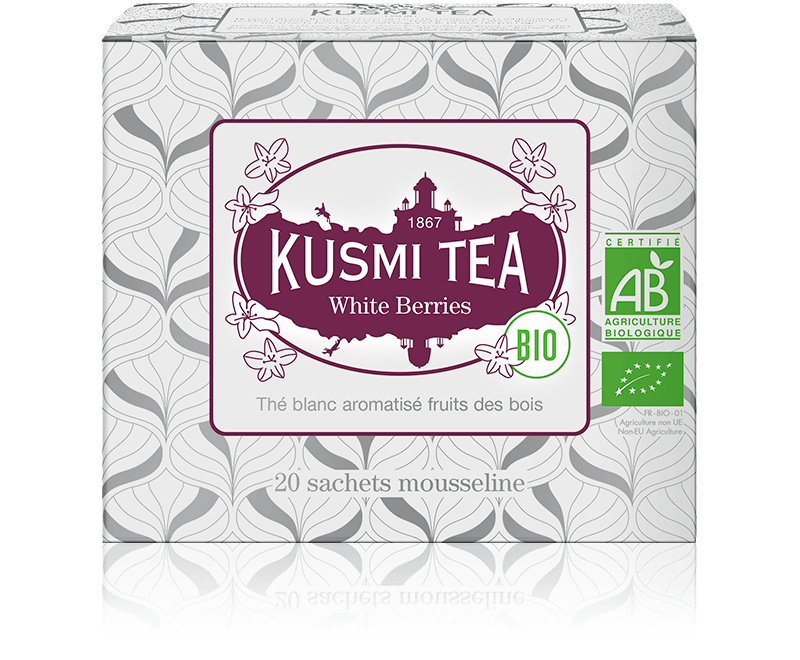 Kusmi Tea Porcovaný bílý čaj White Berries Bio, 20 sáčků 21095A1120
