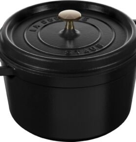 Staub Litinový vysoký hrnec s poklicí Cocotte, Ø 24 cm / 4,8 l, černá 12502423