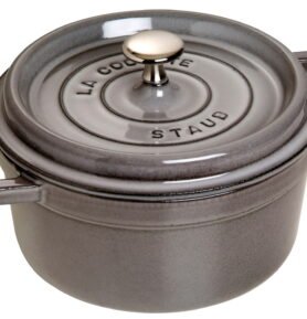 Staub Litinový hrnec s poklicí Cocotte, šedá, 24 cm / 3,8 l 1102418