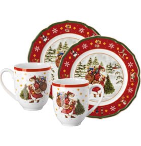 Rosenthal Vánoční sada porcelánu Happy Wintertime, 4 ks, červená 02488-727471-29213