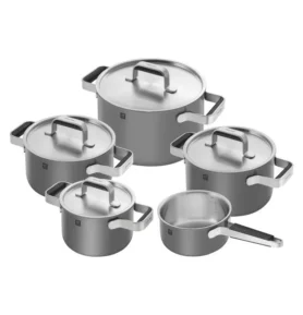 Zwilling Sada třívrstvého nerezového nádobí s keramickým povrchem Pure, 5 ks, šedá 1028803