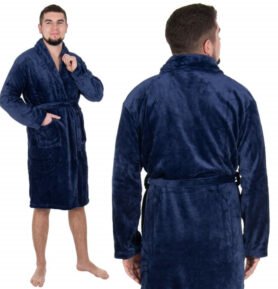 Pánský župan M/L SPRINGOS HARMONY modrý