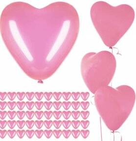 SPRINGOS Párty balónky SRDCE sada 50ks PS0051 růžové
